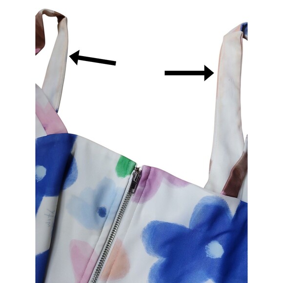 With Cindy Y2K Soft Girl Corset Womens Small Cream Floral Artsy Festival Mesh - Picture 6 of 10